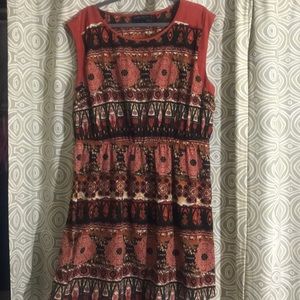 Forever 21 plus Orange pattern dress